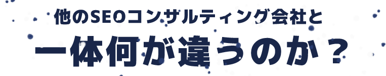 他の SEO コンサルティング会社と一体何が違うのか?